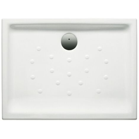 Roca – Receveur de douche à encastrer en porcelaine blanche 1000x700mm – Fond antidérapant – Épaisseur 65mm – Installation en niche