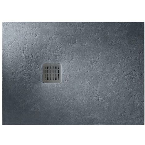 Roca – Receveur de douche à poser 140x80 cm – Antidérapant en Stonex – Finition texturée – Siphon et grille inox inclus
