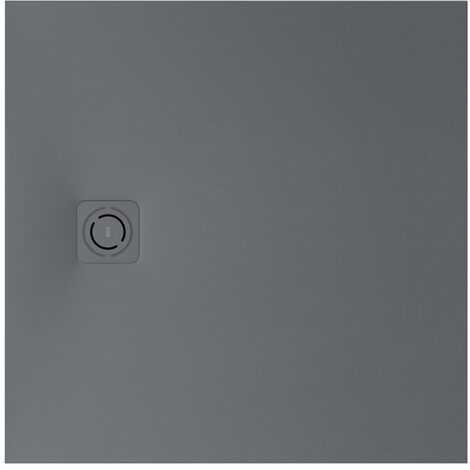 Roca – Receveur de douche à poser en Stonex – Dimensions 900x900mm – Hauteur 28mm – Grille Twist – Gris ardoise pour installation moderne