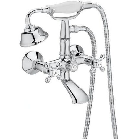 Roca – Robinet mélangeur bain-douche mural avec inverseur manuel – Finition chrome – Installation murale – A5A014BC00