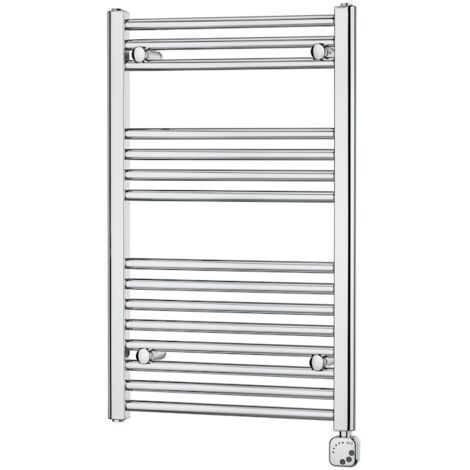 Roca – Sèche-serviette électrique 800x500 mm – Acier inoxydable – 300W avec thermostat 4 niveaux – Protection antigel – Installation murale