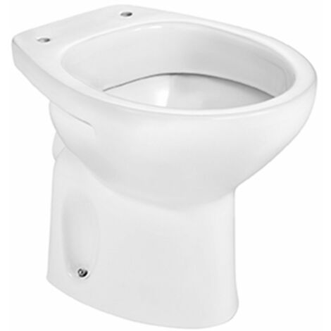 Taza (sin asiento) para inodoro de porcelana con salida a suelo - Serie Victoria , Color Blanco - Roca