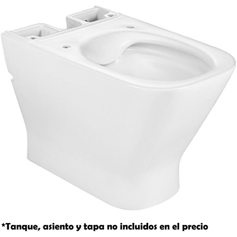 

Roca - Taza compacta Rimless adosada pared con salida dual para inodoro de tanque bajo THE GAP