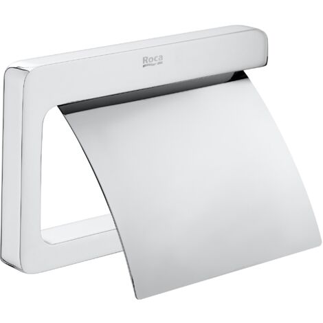 Roca Tempo - Porte-papier toilette avec couvercle, chrome A817033001