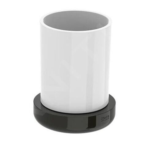 Roca Tempo - Verre pour brosses à dents et dentifrice à poser, noir A817022CN0