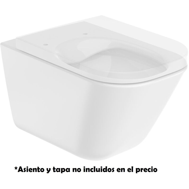 Roca - Tasse à suspendre sans bord avec sortie horizontale square the gap