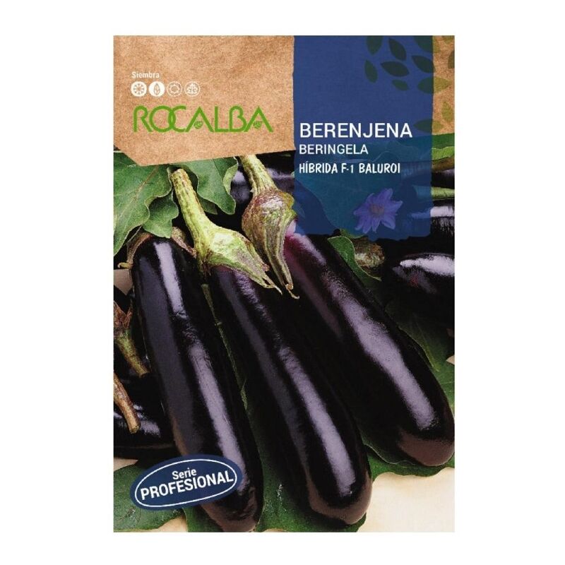 Rocalba - Berenjena Baluroi F-1 0,5 g, Pack 5x