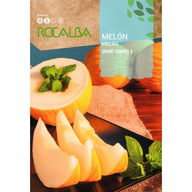 Rocalba - Seeds Melon Jaune canari 2 25 gr, Pack 5x