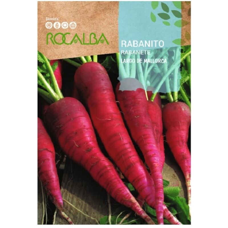 Rocalba - Seeds Rabanito Largo de Majorque 25 gr, Pack 5x