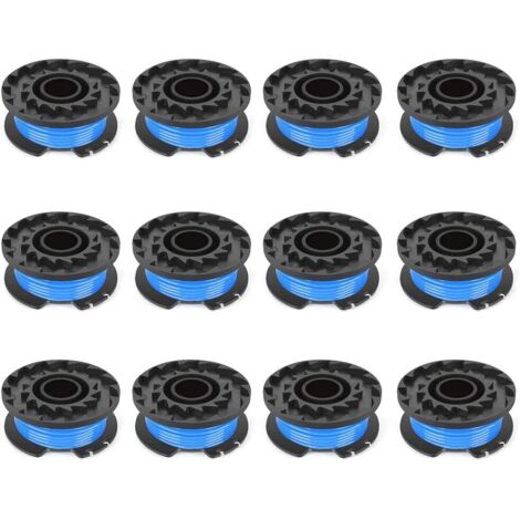 Rocchetto di ricambio Poweka compatibile con filo da 1,65 mm di diametro per decespugliatori 24 V G24LT25 G24LT G24LT28 G24LT30M Serie 4, 8 m di filo per bobina, 1,65 mm, (10 bobine)
