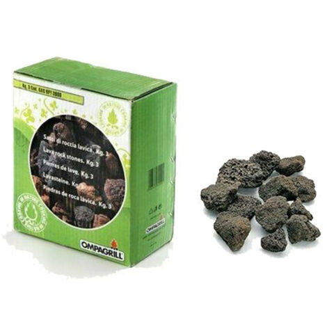 roccia lavica in sassi per barbecue ompagrill 3 kg