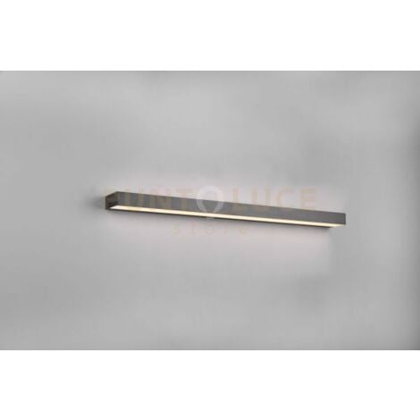 ROCCO H2O APPLIQUE LED 13W 1400lm, 3000K  BI-EMISSIONE NERO IP44 L. 90CM