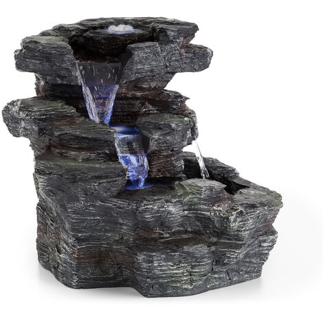 Rochester Falls Fontaine de jardin IPX8 Pompe 6W 3x LED aspect pierre