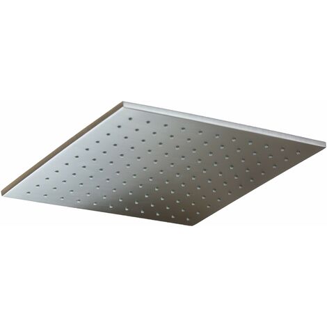 Rociador de ducha cuadrado 200 x 200 en color acero cepillado Paffoni SYNCRO ZSOF075ST  Steel Looking