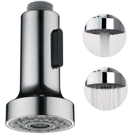 Rociador extraíble para grifo de cocina, cabezal de grifo de cocina de 2 modes, rociador extraíble de repuesto para grifo mezclador de cocina, cromado, G1/2"
