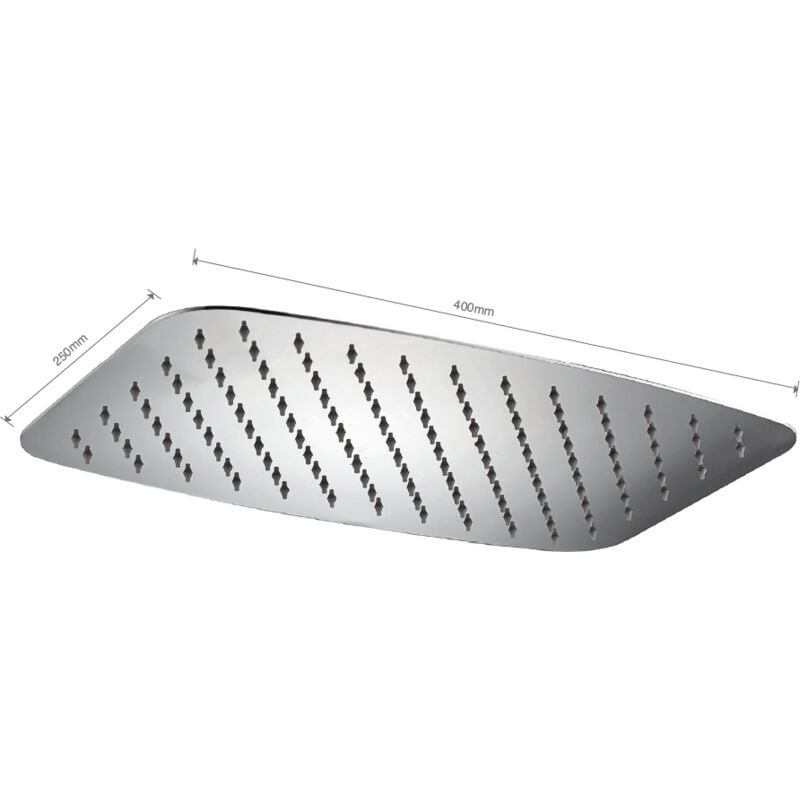 Pomme de douche rectangulaire carrée 25x40 Imex