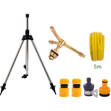 Rociador rotatorio automático de 3 brazos, cabezal rociador giratorio automático, cabezal rociador giratorio de 360 grados, rociador de área grande para jardín, patio y césped.
