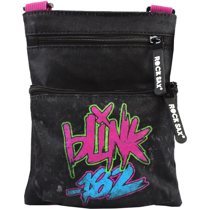 Rock Sax Blink 182 Logo Crossbody Bag (One Size) (Black) - Black