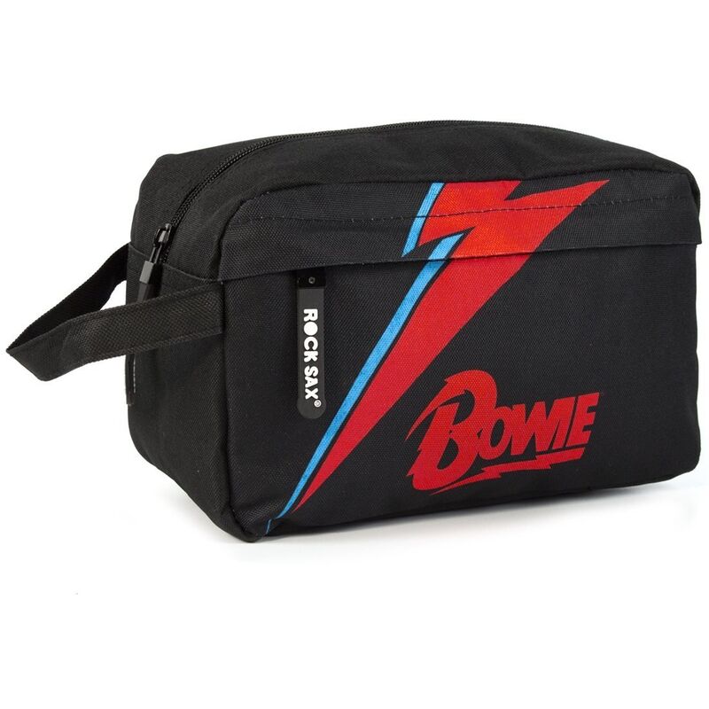 Rock Sax Lightning David Bowie Toiletry Bag (One Size) (Black) - Black