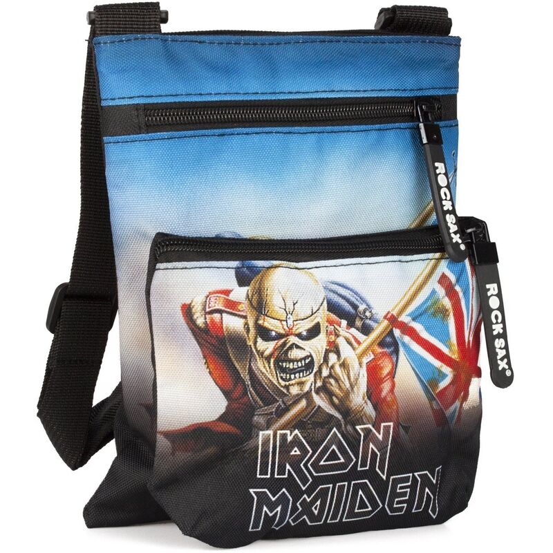 Rock Sax Trooper Iron Maiden Crossbody Bag (One Size) (Blue/Black) - Blue/Black