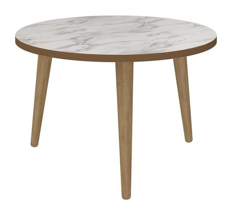 ROCK Table basse ronde scandinave effet marbre - O 60 cm ...