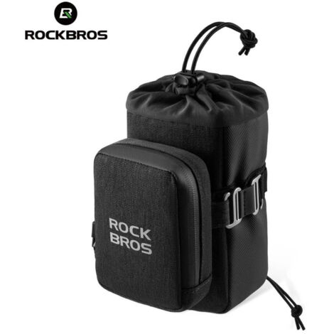 ROCKBROS 30130090 2-in-1 Fahrradtasche mit verstellbarem Gummigurt, Schwarz