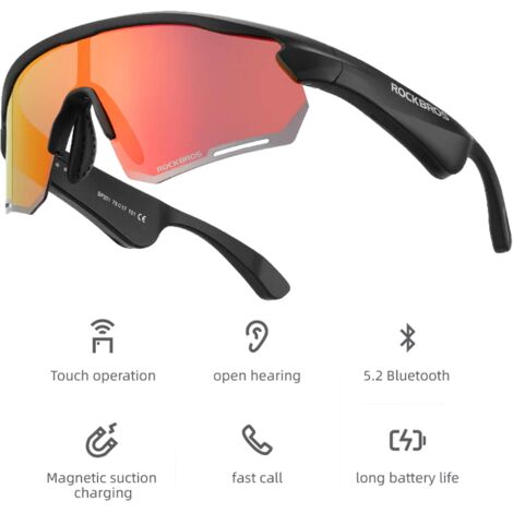 ROCKBROS BT Polarisierte Fahrradbrille mit Bluetooth und Lautsprechern