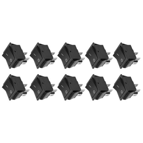 Rocker de Commutateur de Position 10pcs 2 sur/Désactivation 4 Broches en Plastique KCD4, Remplacement Simple, Interrupteur à Bascule de