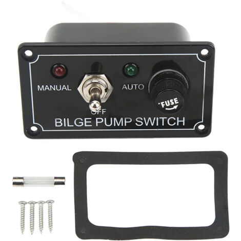 Rocker switch panel for bilge pump automatic shut-off manual switch panel for RV yacht car