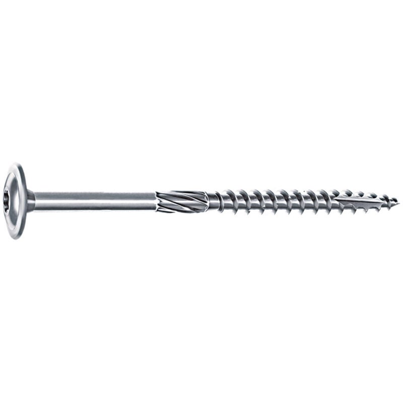 100x Vis charpente tête plate large 6x80 - Rocket