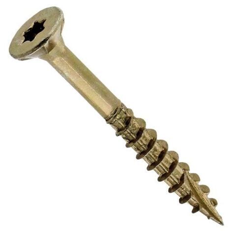 Rocket – Vis à bois étoile tête fraisée 5x40mm – Acier bichromaté – Boîte de 150 pièces – Fixation optimale pour bois dur et agglomérés