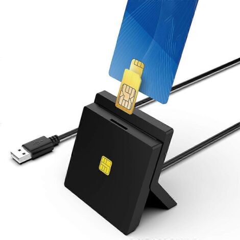 Rocketek Lecteur de Cartes à Puce pour Banque et Identification, Compatible avec Cartes IC et ID