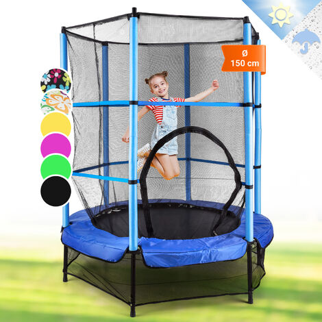Rocketkid Trampoline 140cm Filet de sécurité bleu - Bleu - Bleu