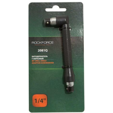 Rockforce Adaptateur de mèche coudée 1/4", outil de haute qualité pour un meilleur elelaccès aux espaces difficiles, conception robuste, idéal pour les travaux de précision et de maintenance.