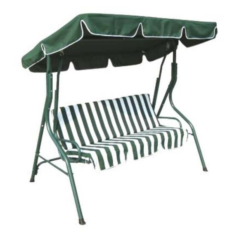 Rocking à trois reprises avec coussins et toit blanc Green Pantelleria