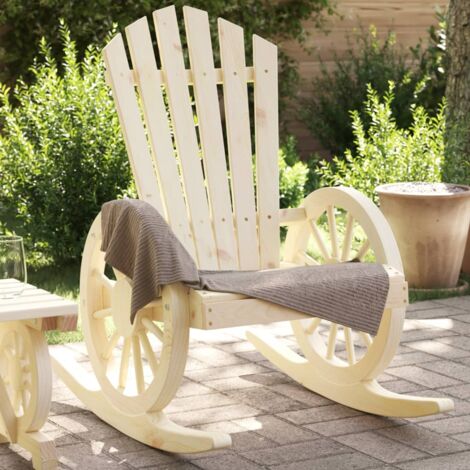 Rocking Adirondack Chair Solid Wood Fir vidaXL