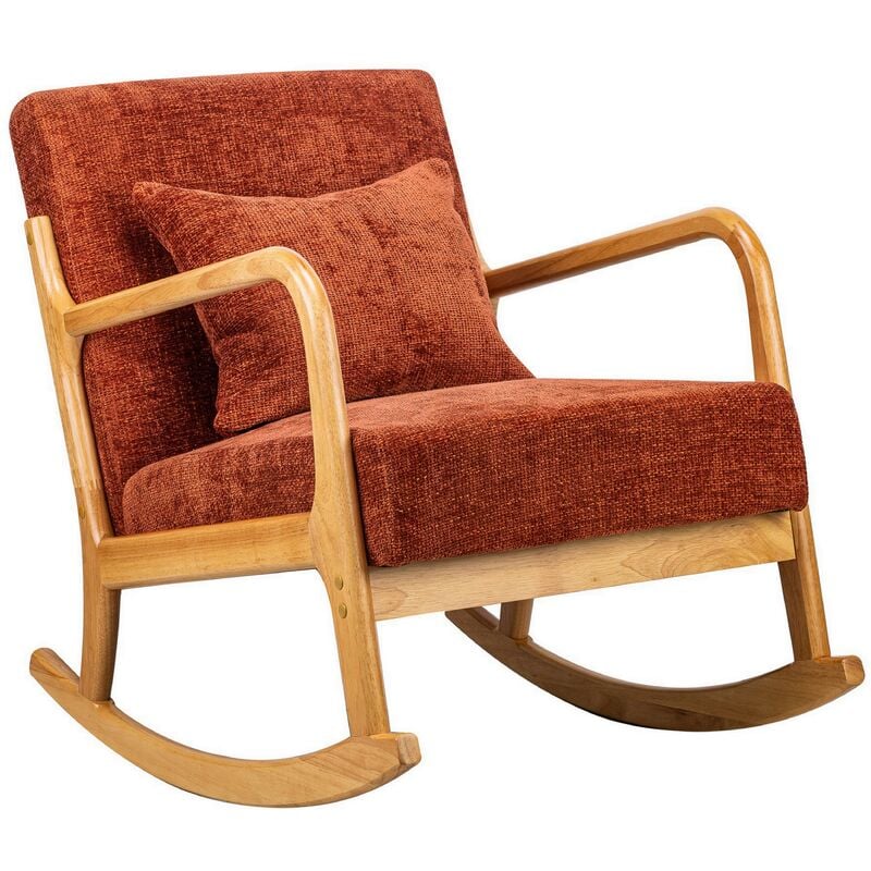 Rocking Chair Chaise a Bascule Scandinave Tissu - Nordlys