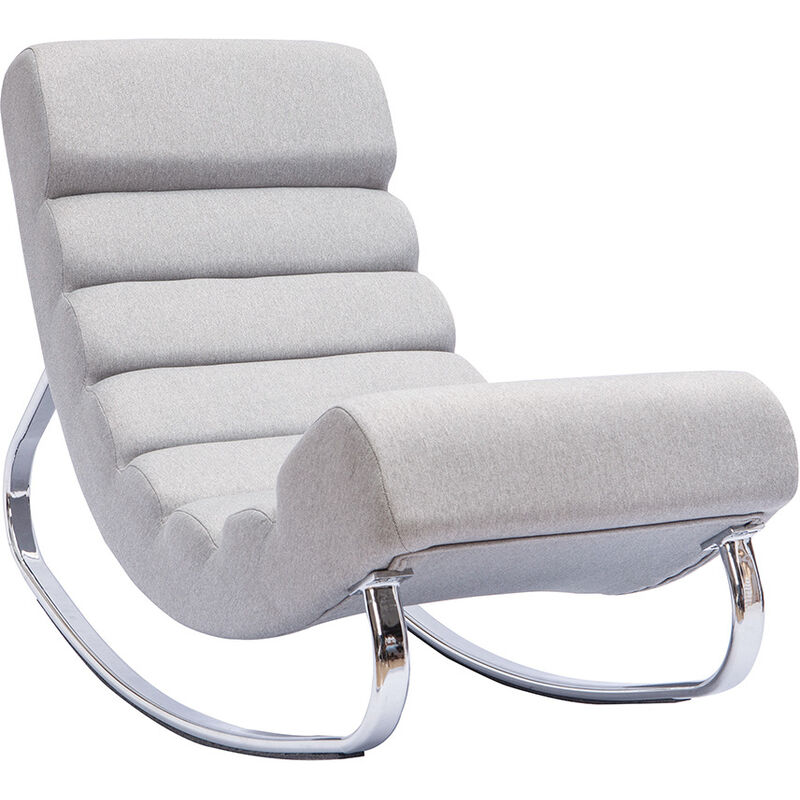 Fauteuil design rocking chair TAYLOR - Gris clair