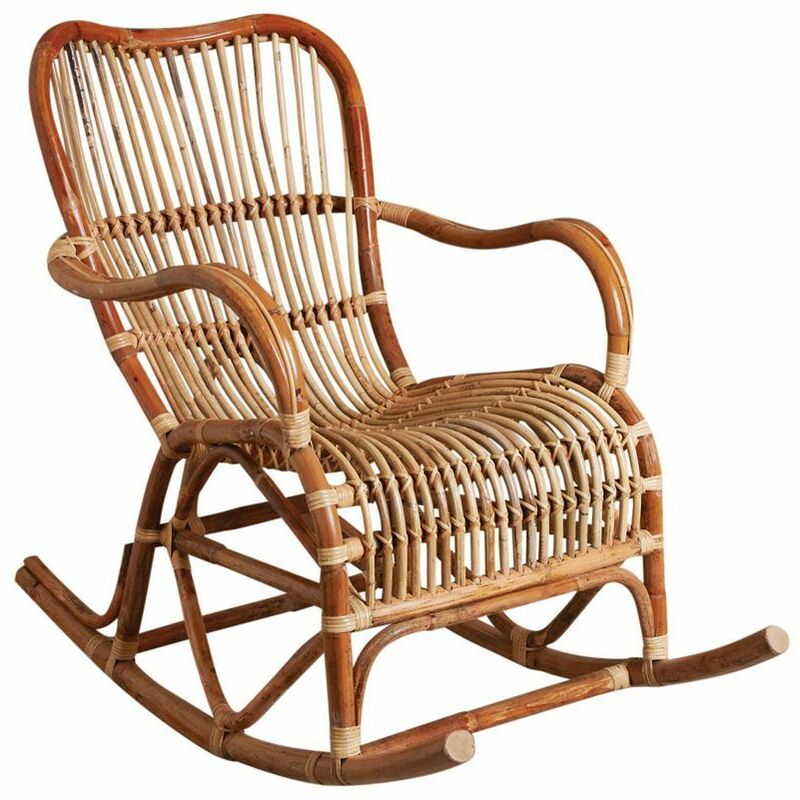 Aubry Gaspard - Rocking chair en rotin naturel Paya - Naturel