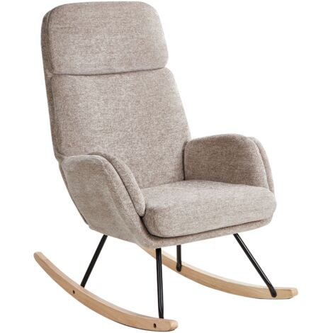 Rocking Chair KVELIA Fabric Taupe