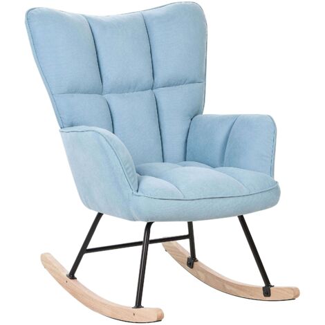 Rocking Chair OULU Fabric Light Blue