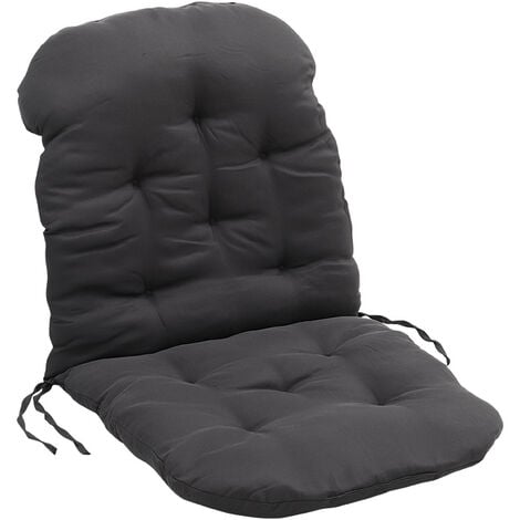 Rocking Chair Rattan Chair Non slip Comfortable Seat Cushion,Dark Grey