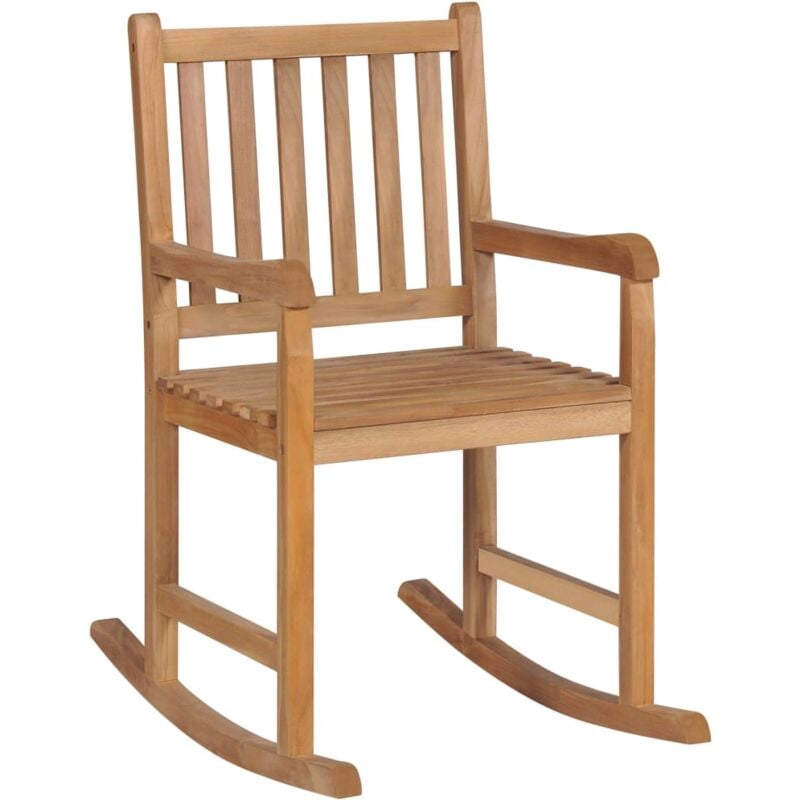 Rocking Chair Solid Teak Wood Vidaxl