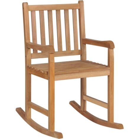Rocking Chair Solid Teak Wood vidaXL
