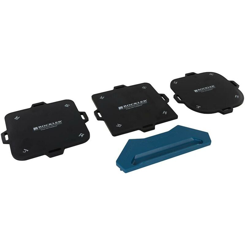 Rockler - Gabarits d'angle pour défonceuse, 4 pcs Rayon de 1/8 - 1'