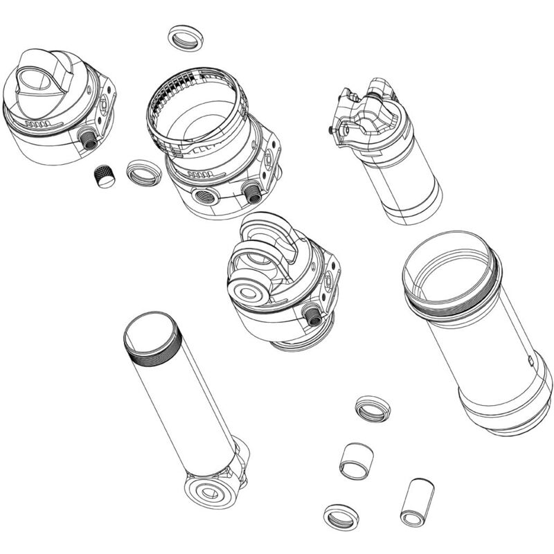 Sram - rockshox - rear shock tune assembly (includes shims for compression tune configurations) - super deluxe coil B1, (2023+): - RSSSP8096015