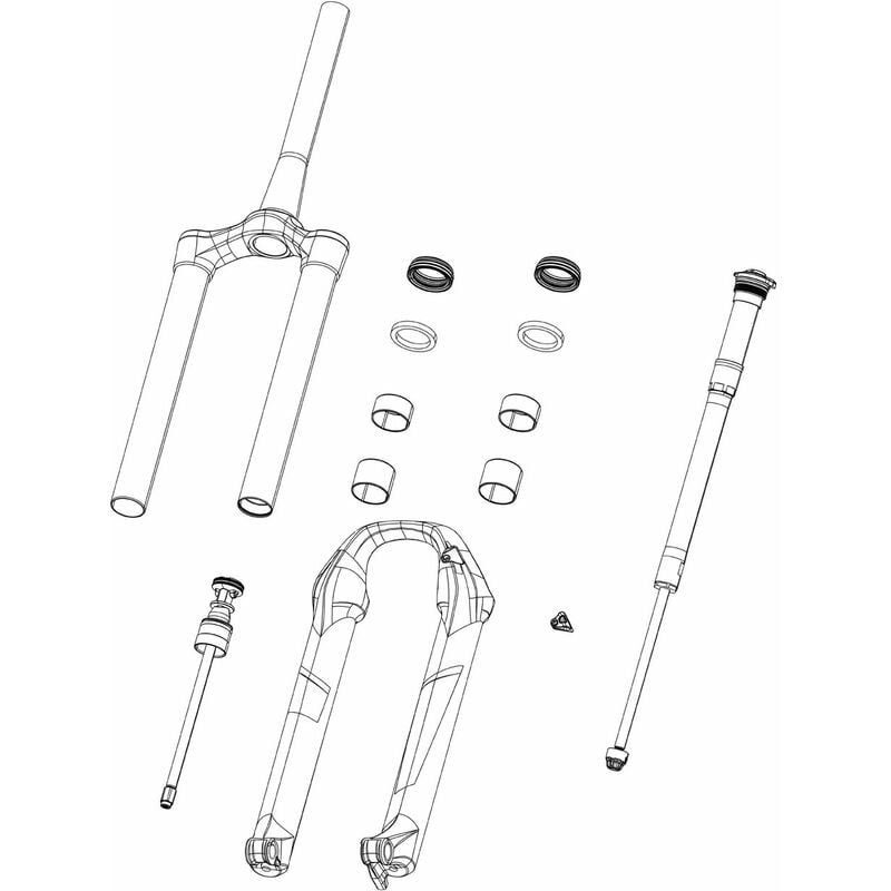 Sram - rockshox spare - fork rebound damper knob kit - (includes adjuster knob & bolt) - charger 3 RC2 (without buttercups)- lyrik D1+, pike C1+, zeb