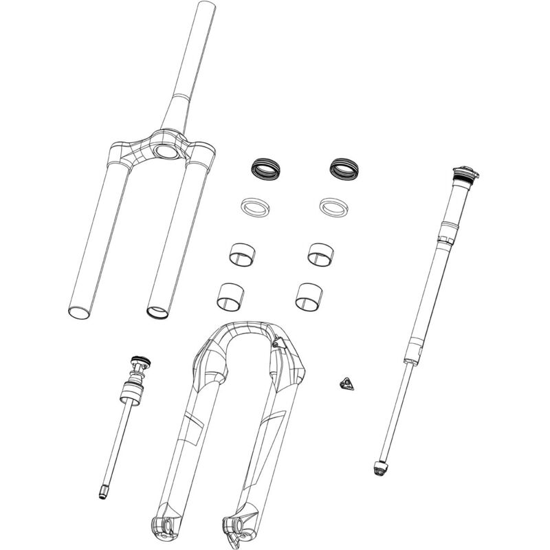 Rockshox Spare - Fork Spring Debonair Shaft - (Includes Air Shaft And Bumpers) 30mm- 700c - Rudy Xplr Base/ultimate A1 (2022): - Fsspp8111019