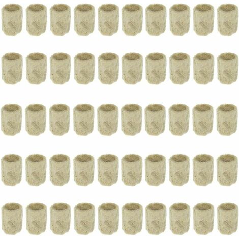 Rockwool Cube Reproduction légumes hydroponiques Bloc Culture Seedling cylindrique Système Greenhouses Jardinage Accessoires 20*27mm Fontainebleau 50Pcs
