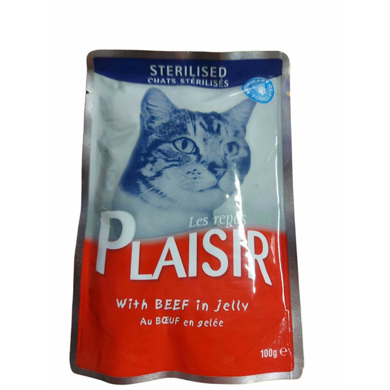 

rodajas de ternera en gelatina 1 bolsa de 100g para gatos esterilizados 400930